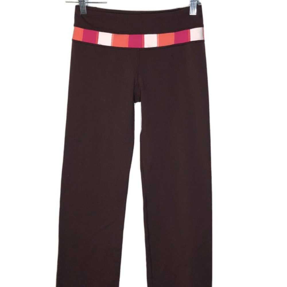 Lululemon Crop Groove Reversible Pants Plum Pink Purple Size 4 Tall 30 Inseam